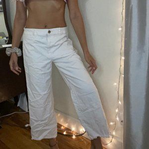 Loft Wide leg white denim